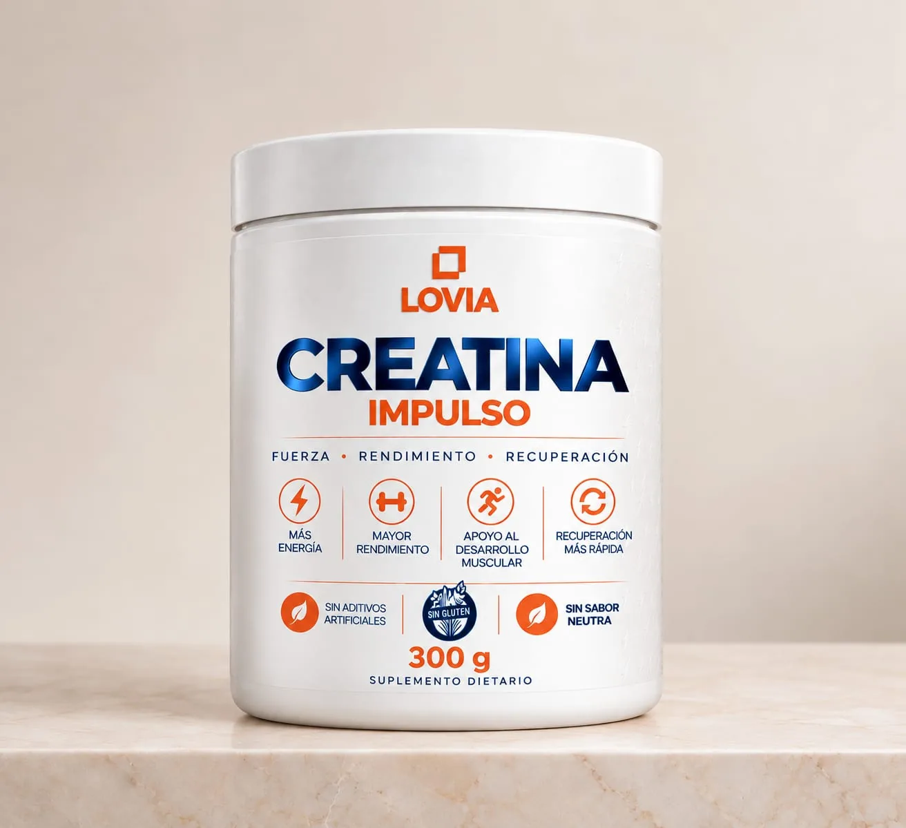Creatina Impulso LOVIA, pote de 300 g